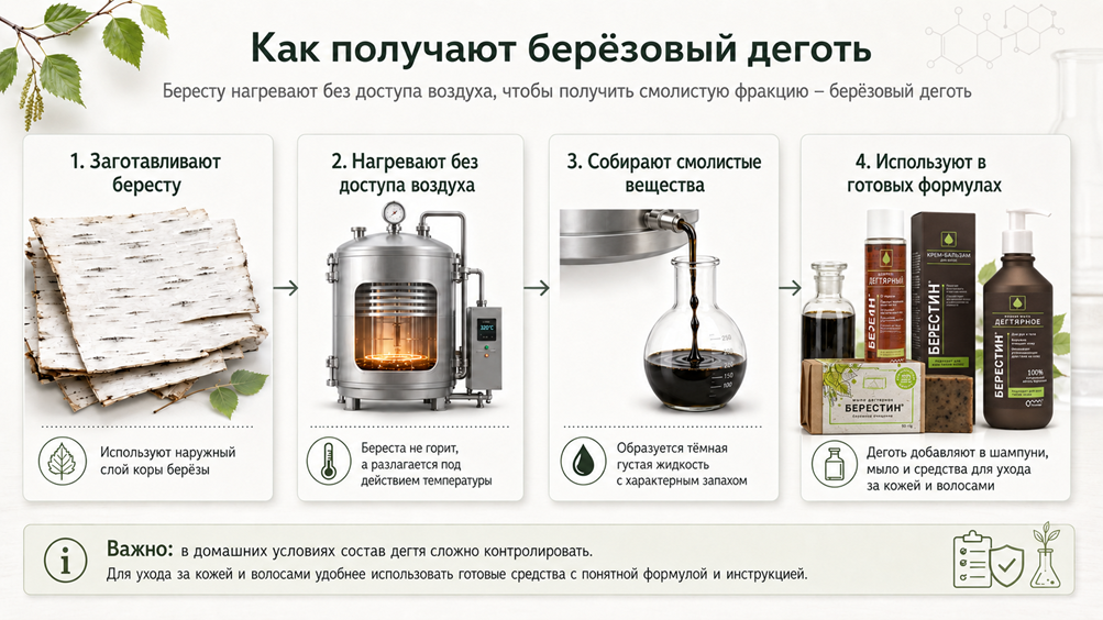 берёзовый деготь, берестин